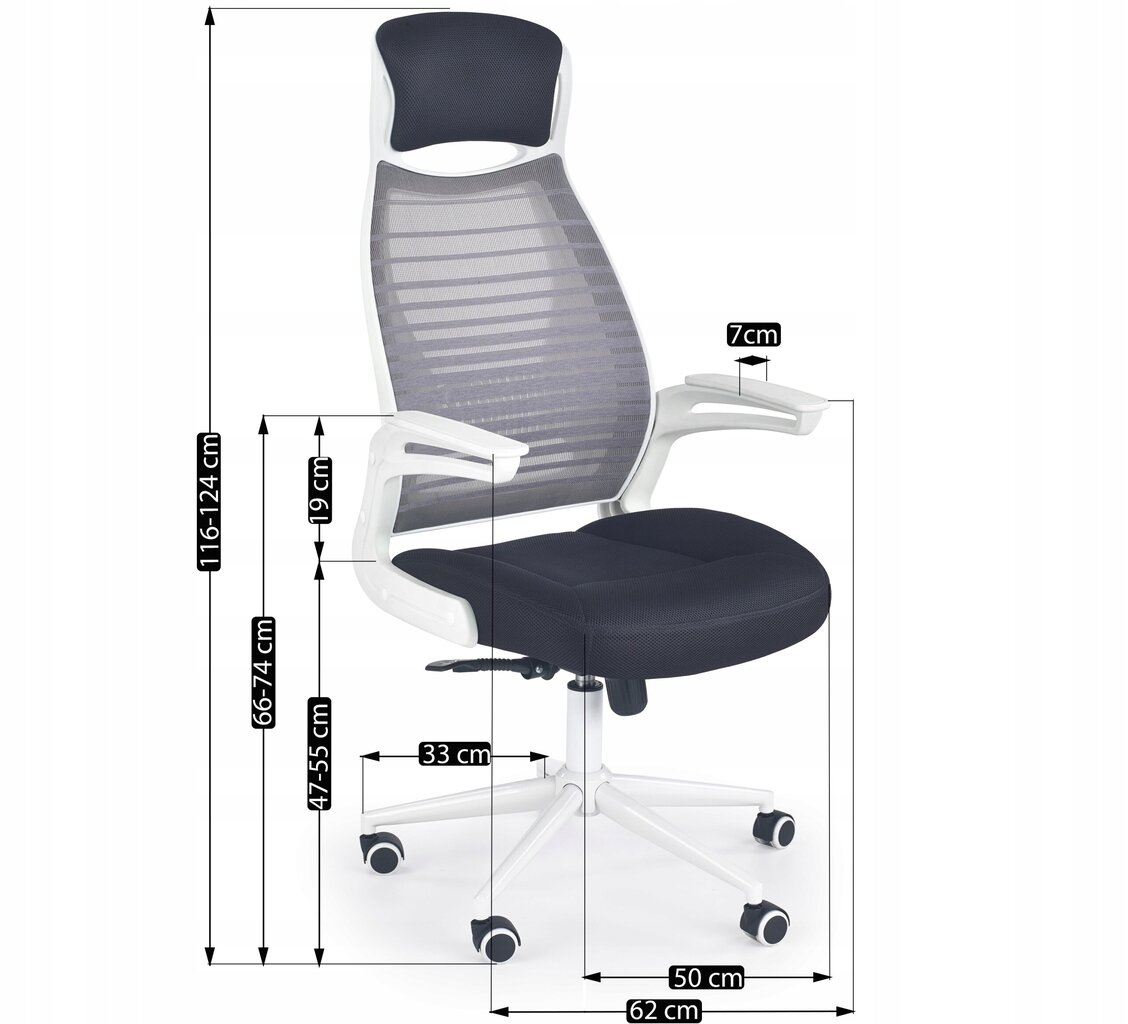 Biroja krēsls Halmar Franklin, melns cena un informācija | Biroja krēsli | 220.lv