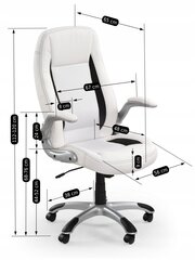 Biroja krēsls Halmar Saturn, balts cena un informācija | Biroja krēsli | 220.lv