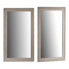 Sienas spogulis Romantiski Koks Balts Stikls (76 x 2 x 136 cm) цена и информация | Зеркала | 220.lv
