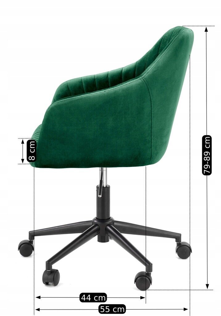 Biroja krēsls Halmar Fresco, zaļš cena un informācija | Biroja krēsli | 220.lv