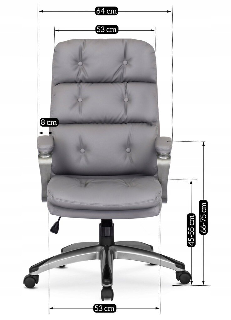 Biroja krēsls Mebel Elite, Strato, pelēks cena un informācija | Biroja krēsli | 220.lv