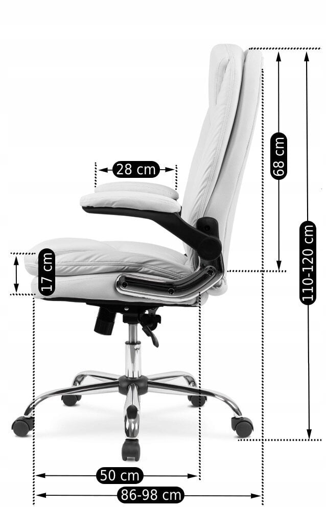 Biroja krēsls Mebel Elite Paris, balts cena un informācija | Biroja krēsli | 220.lv
