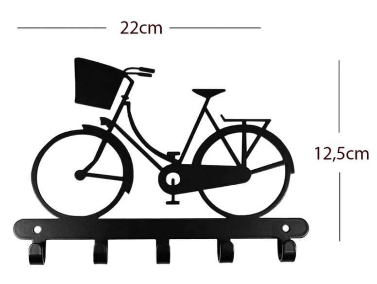 Sienas pakaramais drēbēm un atslēgām Velosipēds cena un informācija | Drēbju pakaramie | 220.lv