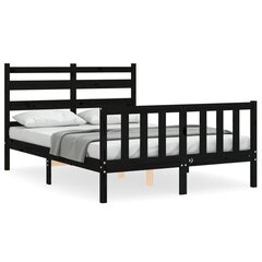 Каркас кровати vidaXL, 140x200 см, черный цена и информация | Кровати | 220.lv