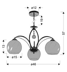 Piekarama lampa 5533-78001 cena un informācija | Piekaramās lampas | 220.lv