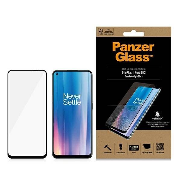 Aizsargstikls PanzerGlass E2E Super+ OnePlus Nord CE 2 цена и информация | Ekrāna aizsargstikli | 220.lv