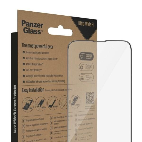 Aizsargstikls PanzerGlass Ultra-Wide Fit iPhone 14 / 13 Pro / 13 cena un informācija | Ekrāna aizsargstikli | 220.lv