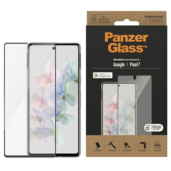 Aizsargstikls PanzerGlass Ultra-Wide Fit Pixel 7 цена и информация | Ekrāna aizsargstikli | 220.lv