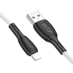 Borofone Cable BX86 Advantage - USB to Lightning - 2,4A 1 metre white цена и информация | Кабели для телефонов | 220.lv