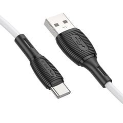 Borofone Cable BX86 Advantage - USB to Type C - 3A 1 metre white цена и информация | Кабели для телефонов | 220.lv