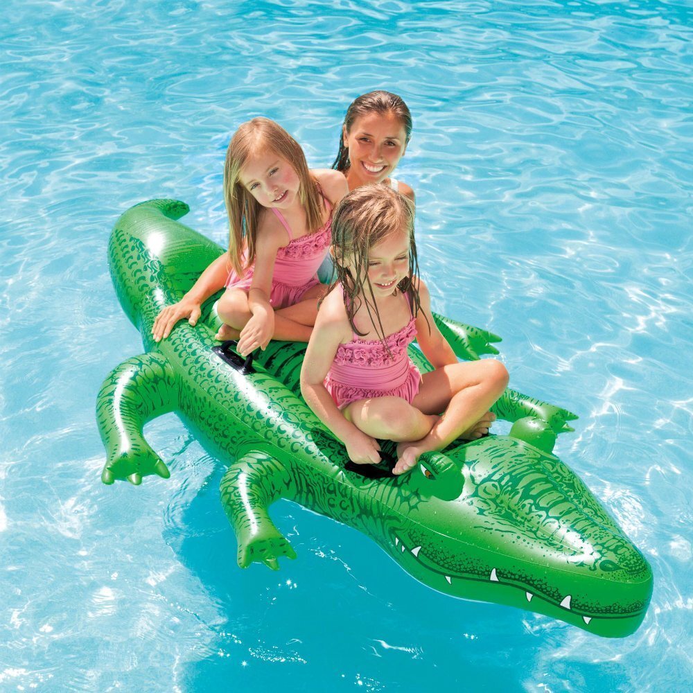 Piepūšamā rotaļlieta Intex Giant Gator Ride-on цена и информация | Piepūšamās rotaļlietas un pludmales preces | 220.lv