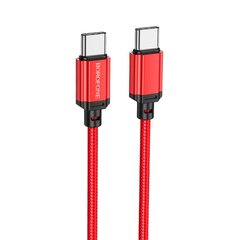 Borofone Cable BX87 Sharp - Type C to Type C - PD 60W 1 metre red цена и информация | Кабели для телефонов | 220.lv