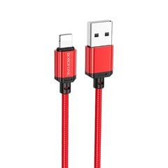 Borofone Cable BX87 Sharp - USB to Lightning - 2,4A 1 metre red цена и информация | Кабели и провода | 220.lv