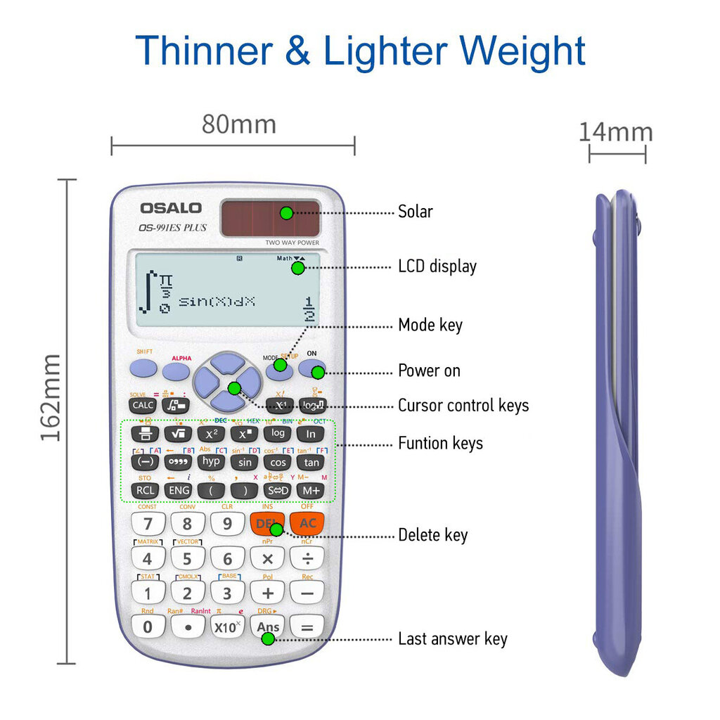 Skolas kalkulators eksāmeniem, 12 cipari цена и информация | Kancelejas preces | 220.lv