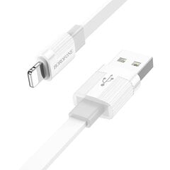 Borofone Cable BX89 Union - USB to Lightning - 2,4A 1 metre white-grey цена и информация | Кабели для телефонов | 220.lv