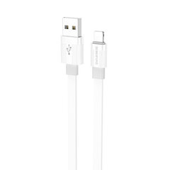 Borofone Cable BX89 Union - USB to Lightning - 2,4A 1 metre white-grey цена и информация | Кабели для телефонов | 220.lv