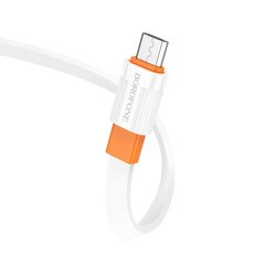 Borofone Cable BX89 Union - USB to Micro USB - 2,4A 1 metre white-orange цена и информация | Кабели для телефонов | 220.lv