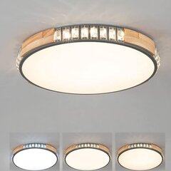 Светодиодная потолочная лампа SENFAY, коричневая, 40 см, 3000K - 6000 K, 27 W цена и информация | Потолочные светильники | 220.lv
