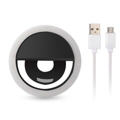 Ring lamp for selfie black + USB to Micro USB cable cena un informācija | Selfie Sticks | 220.lv