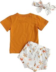 Carolilly bērnu drēbju komplekts, oranžs cena un informācija | Apģērbu komplekti jaundzimušajiem | 220.lv