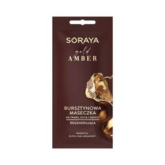 Восстанавливающая янтарная маска для лица, шеи и декольте Soraya Gold Amber, 8 мл цена и информация | Маски для лица, патчи для глаз | 220.lv