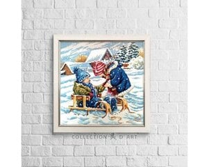 Картина стразами в технике алмазной вышивки Collection D'Art, 40х40 cm, DE7172 цена и информация | Алмазная мозаика | 220.lv