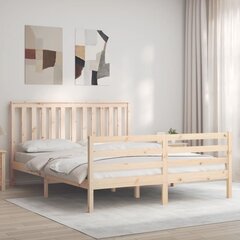 vidaXL gultas rāmis ar galvgali, 5FT, King size izmērs, masīvkoks цена и информация | Кровати | 220.lv