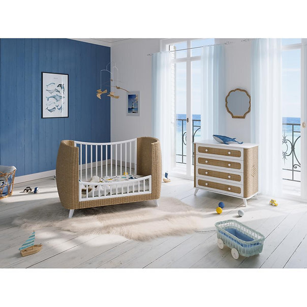 Bērnu gultiņa 60x120cm balta cena un informācija | Zīdaiņu gultas | 220.lv