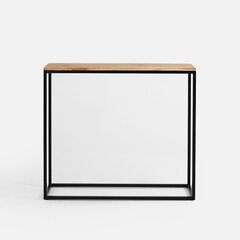 Консольный стол Julita 92-1F, дуб, черная отделка цена и информация | Столы-консоли | 220.lv