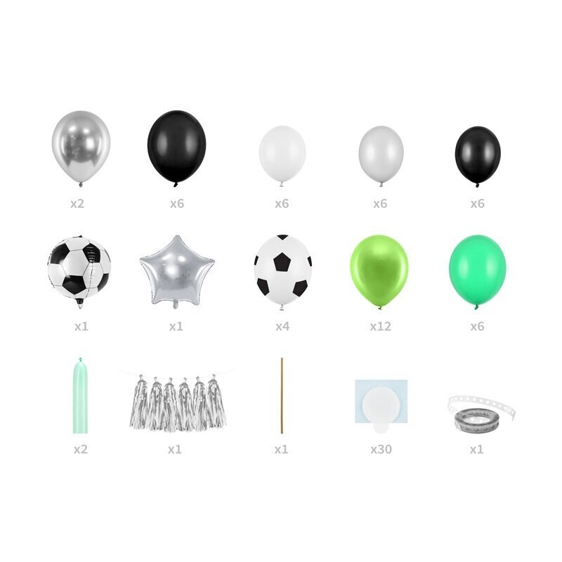 PartyDeco Balonu vītne Futbols, 150 x 126 cm цена и информация | Svētku dekorācijas | 220.lv