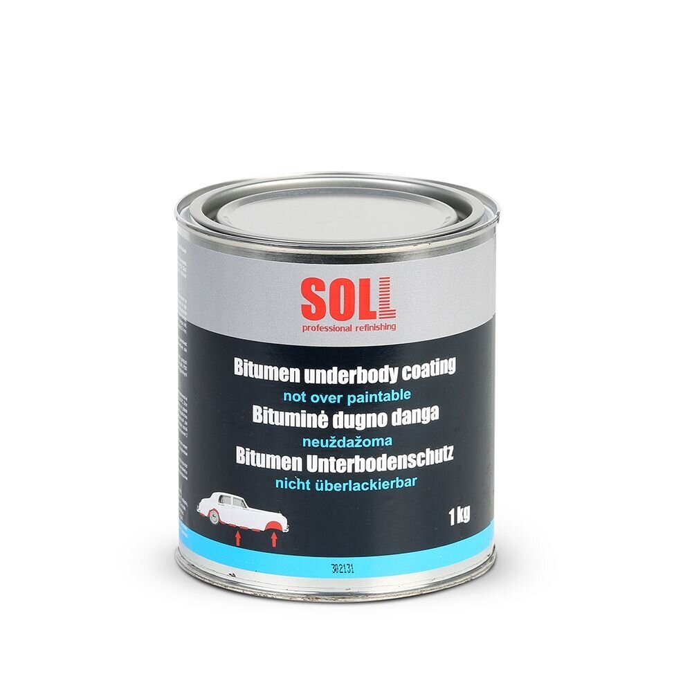 Bitumena pretkorozijas mastika melna 1kg SOLL S700317 cena un informācija | Auto ķīmija | 220.lv