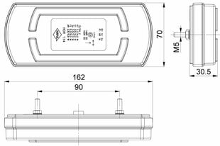 Led фонарь прицепа для правой и левой стороны 12V Horpol LZD 2840/12 цена и информация | Прицепы и их запчасти | 220.lv