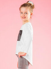 Женский бело-серый топ топ больших размеров цена и информация | Рубашки для девочек | 220.lv