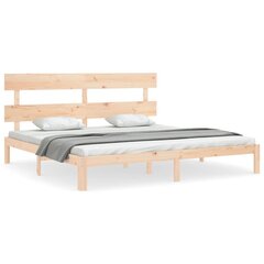 vidaXL gultas rāmis ar galvgali, 6FT, Super King size, masīvkoks цена и информация | Кровати | 220.lv