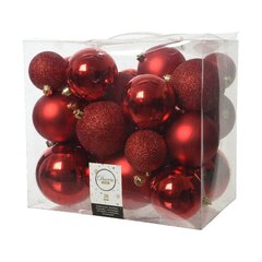 Ёлочные шарики Decoris, красные цена и информация | Елочные игрушки | 220.lv