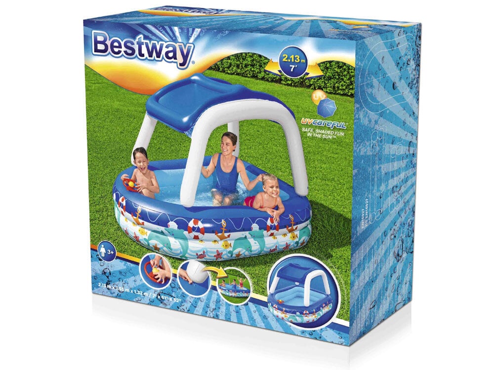 Piepūšamais bērnu baseins ar nojumi, Bestway cena un informācija | Baseini | 220.lv
