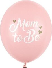 Gaisa baloni 30 cm "Mom to Be", pasteļrozā krāsā, 6 gab cena un informācija | Baloni | 220.lv