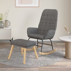 Šūpuļkrēsls ar kājsoliņu vidaXL, 70x79x101 cm, gaiši pelēks cena un informācija | Atpūtas krēsli | 220.lv