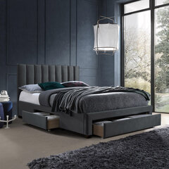 Кровать Grace 160x200см с матрасом Harmony Delux, темно-серая цена и информация | Кровати | 220.lv