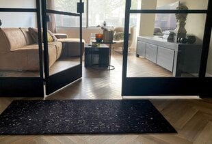 Universal Terrazzo Black Коврик 67x150 cm цена и информация | Придверный коврик | 220.lv