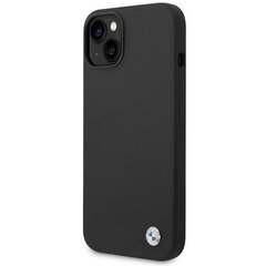 Etui BMW BMHCP14SSILBK iPhone 14 6,1" czarny|black Silicone Metal Logo cena un informācija | Telefonu vāciņi, maciņi | 220.lv