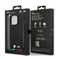 Etui BMW BMHMP14L22PTDK iPhone 14 Pro 6,1" czarny|black Leather Stamp Tricolor Magsafe цена и информация | Telefonu vāciņi, maciņi | 220.lv