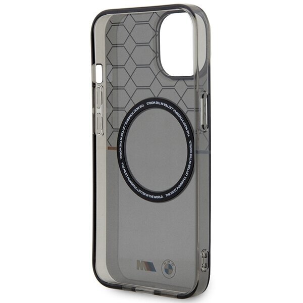 Etui BMW BMHMP14MHGPK iPhone 14 Plus 6.7" szary|grey Pattern MagSafe cena un informācija | Telefonu vāciņi, maciņi | 220.lv