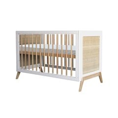 Marelia Evolutive Gulta Rattan 60 x 120 - balta цена и информация | Детские кроватки | 220.lv