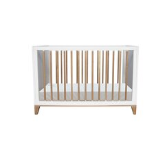 Nami Evolutive Bed Rattan 60 x 120 - белый цена и информация | Детские кроватки | 220.lv