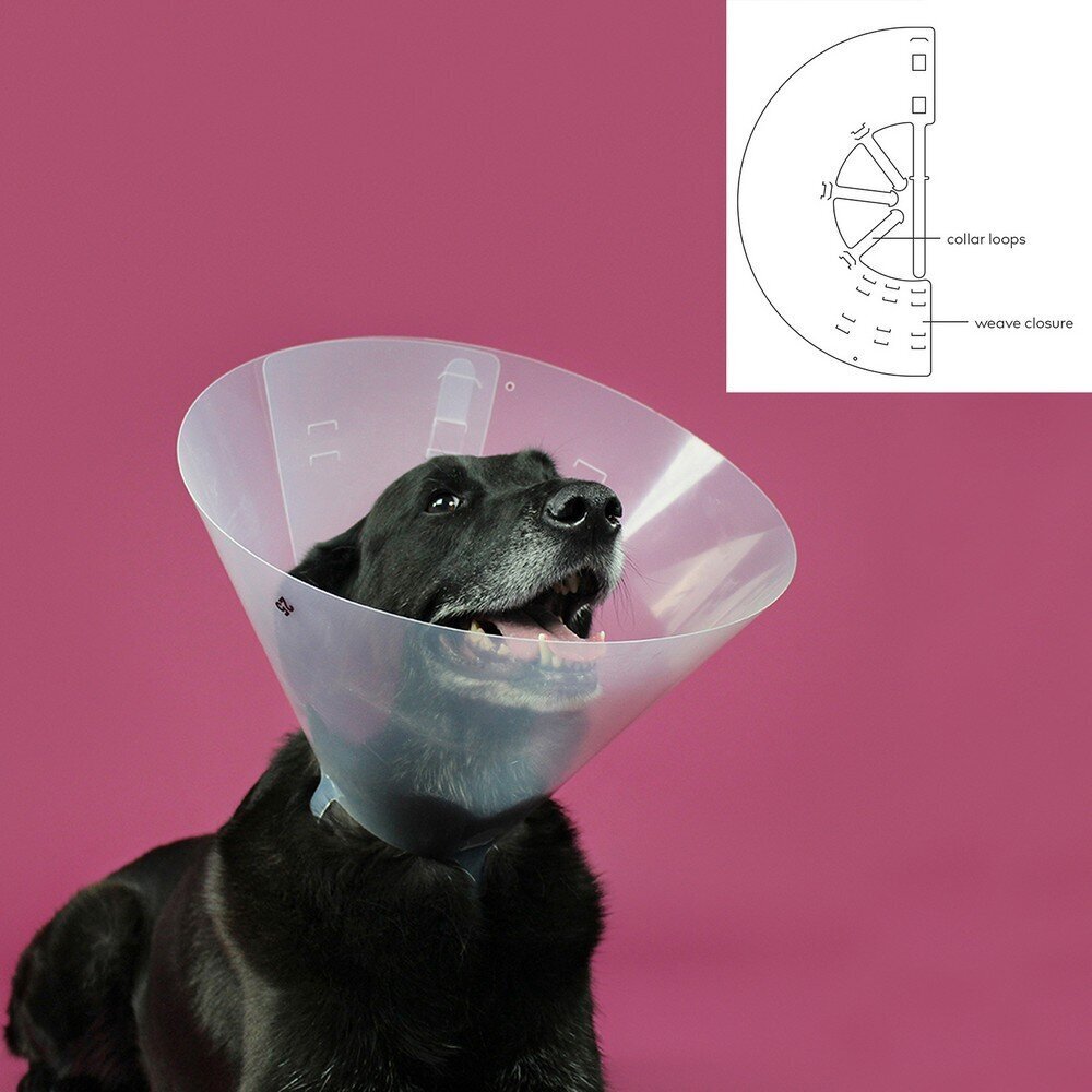 Pēcoperācijas apkakle suņiem KVP Betsy, caurspīdīga (39-48 cm) цена и информация | Apģērbi suņiem | 220.lv