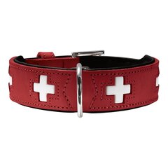 Suņa kaklasiksna Hunter Swiss, sarkana/melna (41-49 cm) cena un informācija | Apkakles, siksnas suņiem | 220.lv