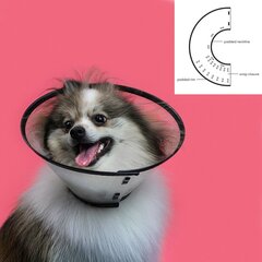 Pēcoperācijas apkakle suņiem KVP Saf-T-Clear, caurspīdīga (30-76 cm) cena un informācija | Apģērbi suņiem | 220.lv