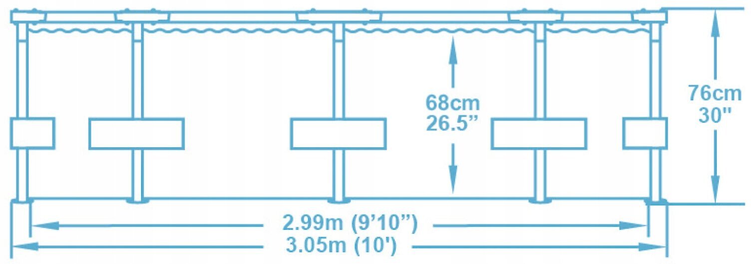 Karkasa baseins Bestway 305 x 305 cm цена и информация | Baseini | 220.lv