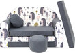 Izvelkamais bērnu dīvāns/gulta Welox AX1, pelēks цена и информация | Sēžammaisi, klubkrēsli, pufi bērniem | 220.lv